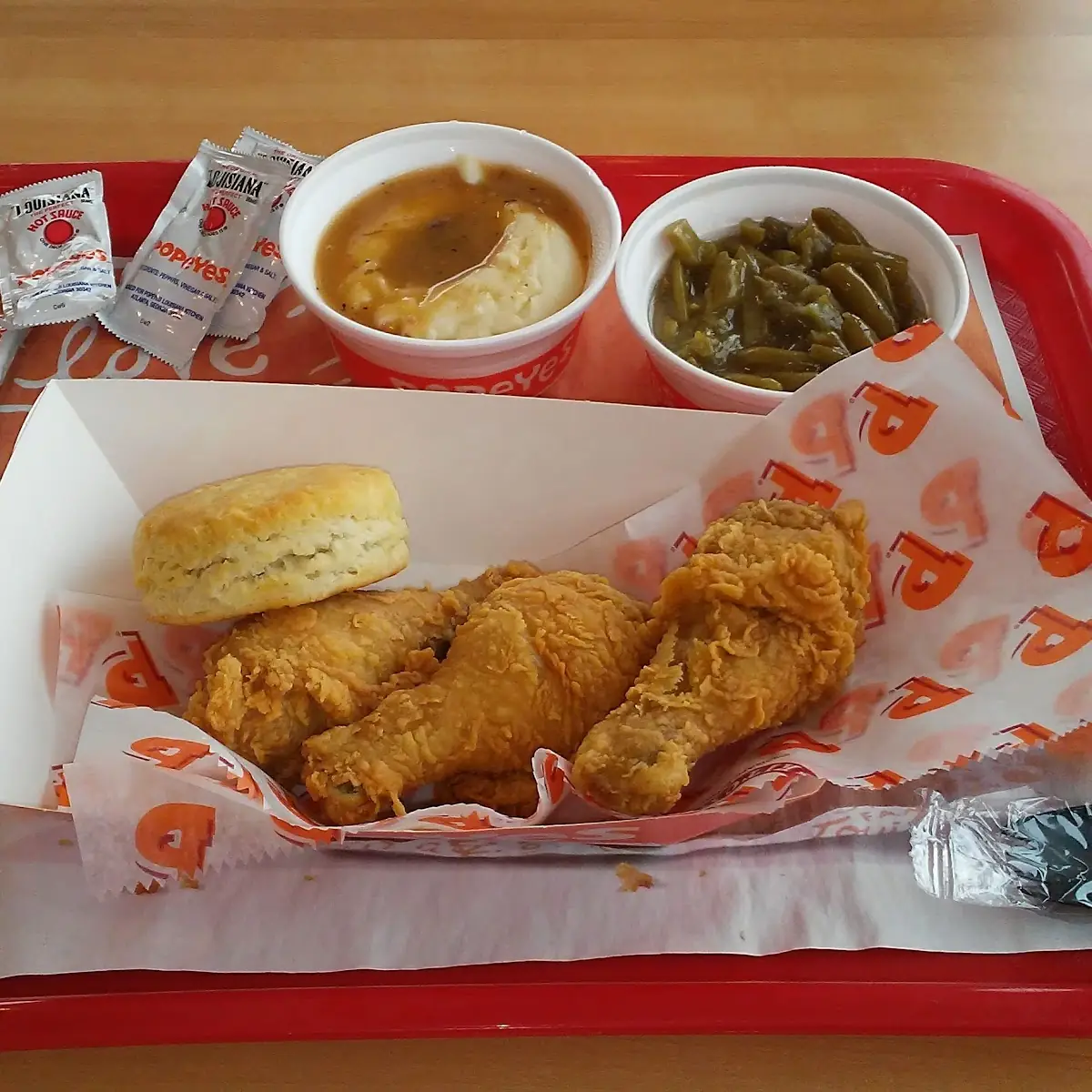 3pc with Taters Gravy and Green Beans