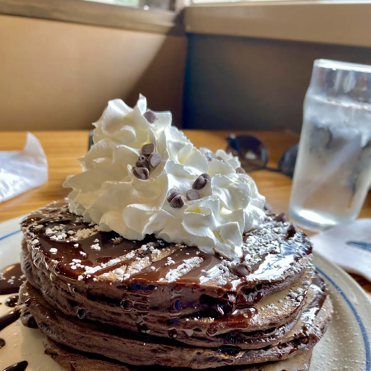 Chocolate Chocolate Chip Pancakes