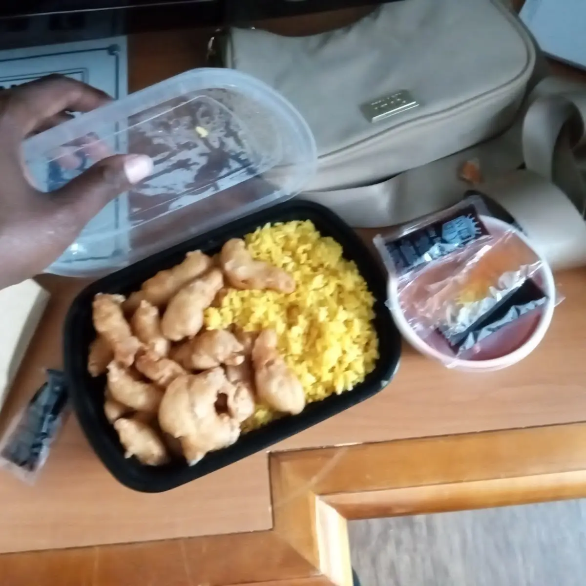 Sweet & Sour Chicken with Yellow Rice