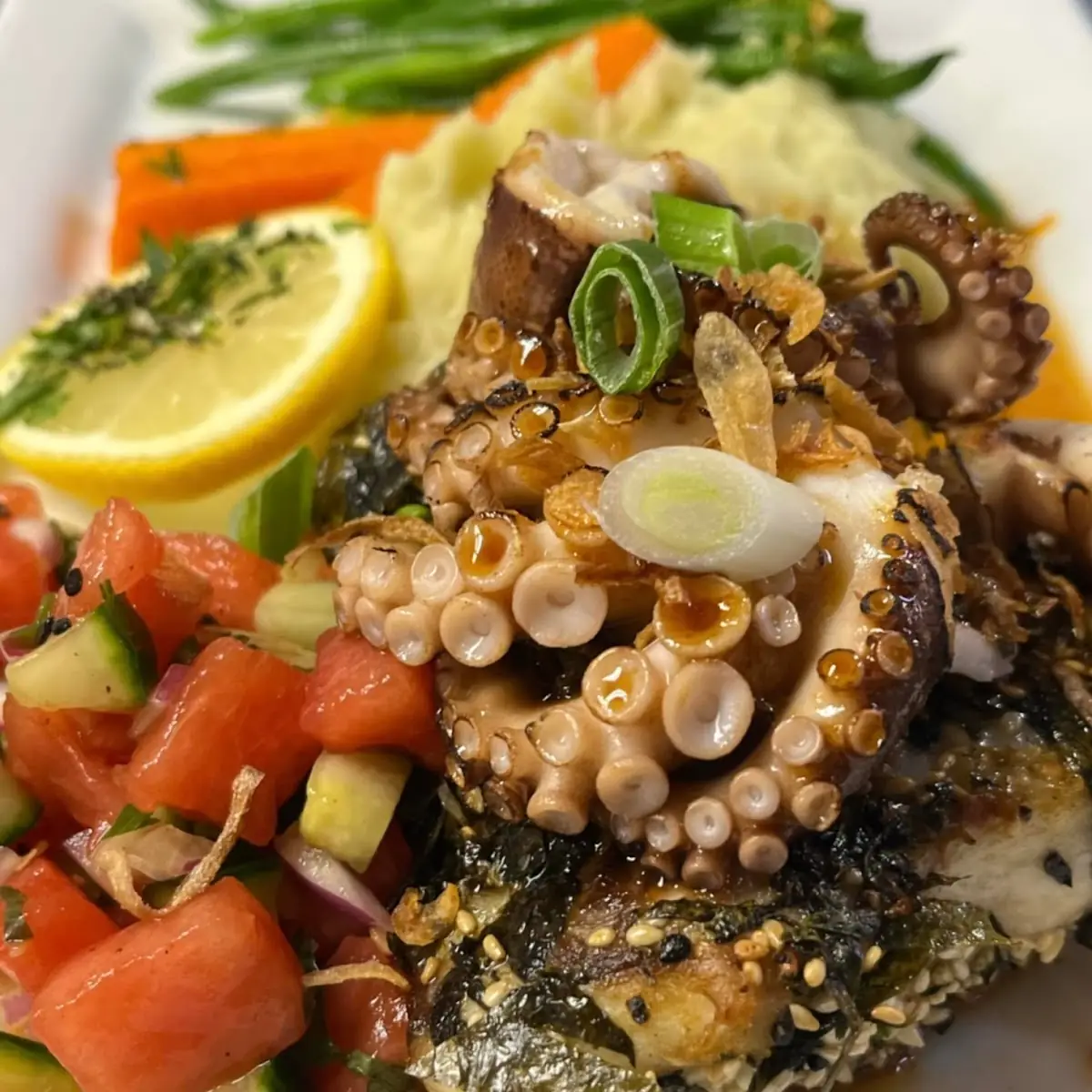 Charred Baby Octopus