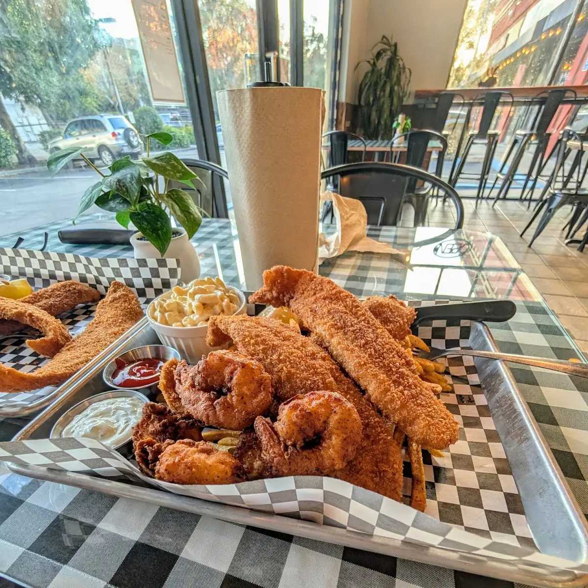 Fish and Chips with Fried Shrimp