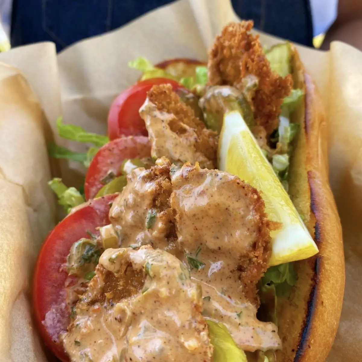 Fried 'Oyster' Mushroom PO' Boy