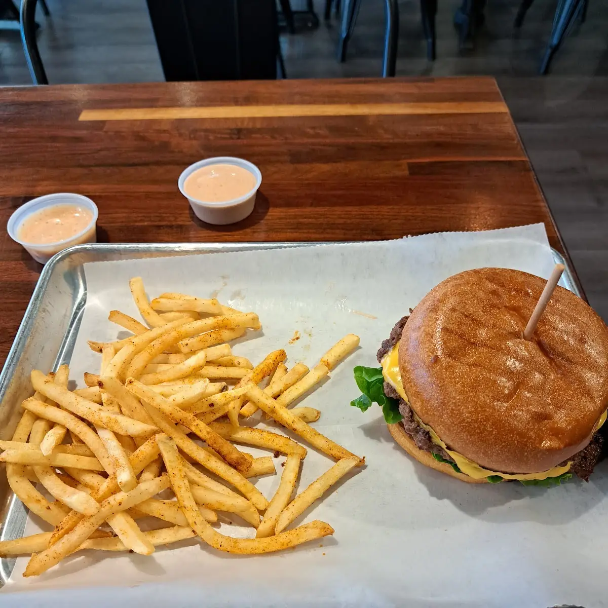 Double Cheese Burger with Fries