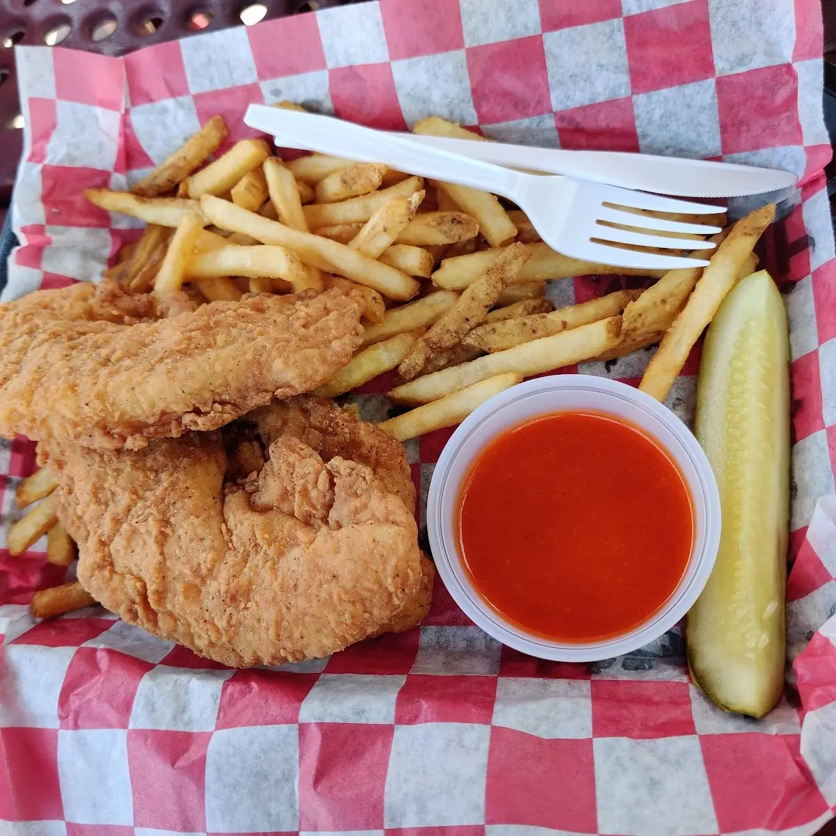 Fried Chicken with Pickle Fries