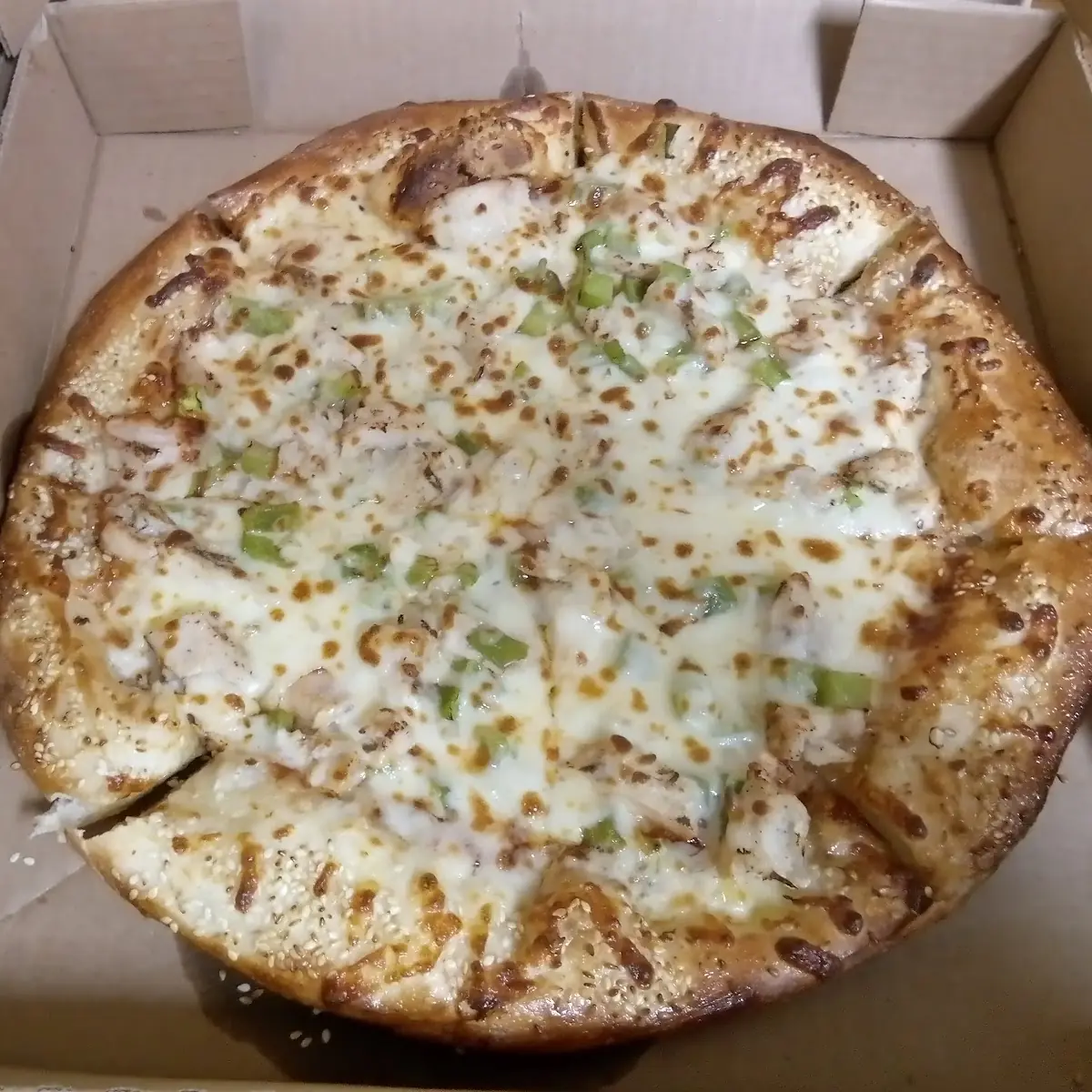 BBQ Chicken Pizza Add Green Peppers