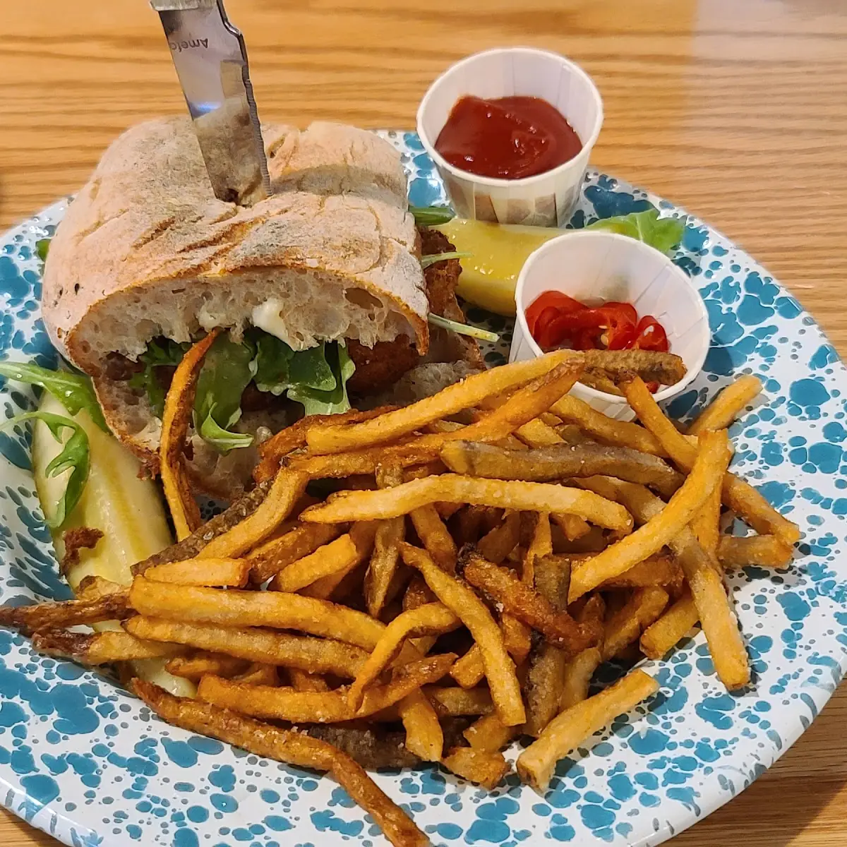 Vegan Crab Cake Sandwich