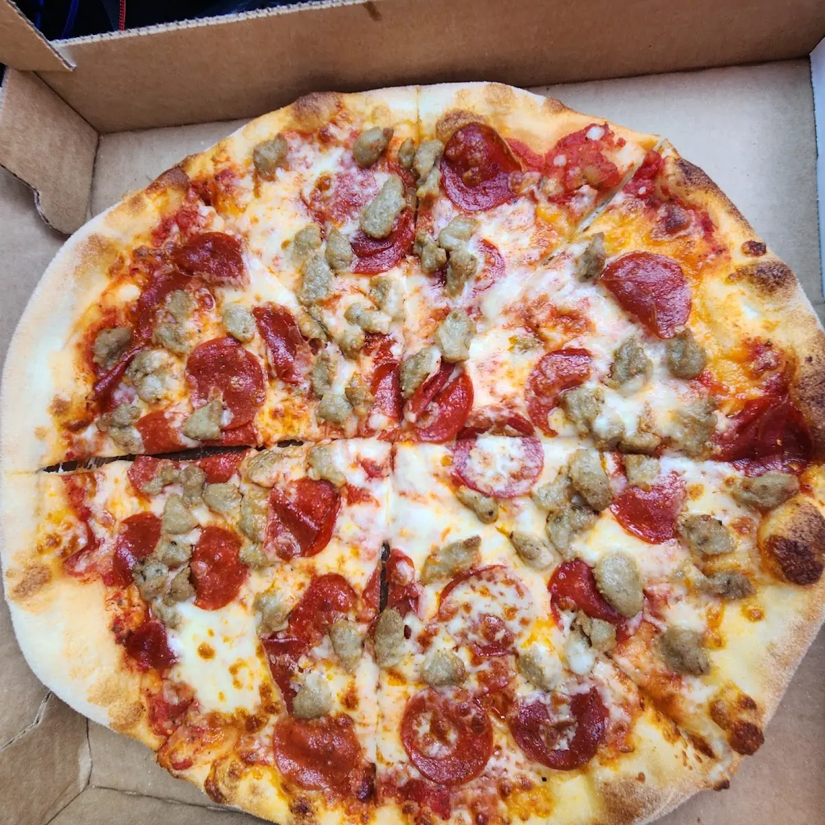Pepperoni and Sausage Pizza