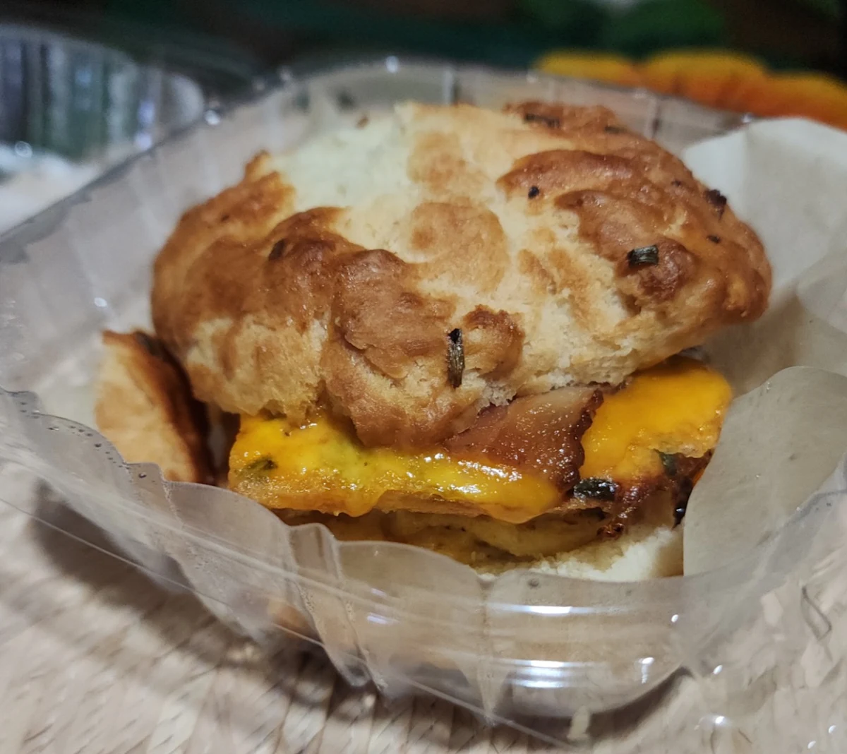 Bacon Cheddar Egg Biscuit