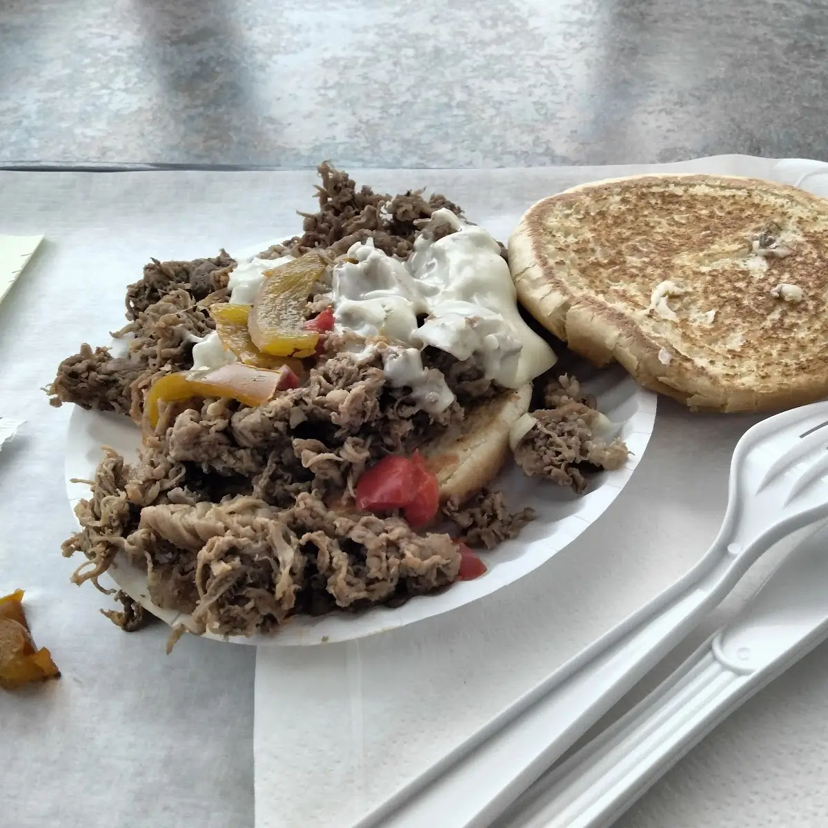 Pepper Steak and Cheese Sandwich
