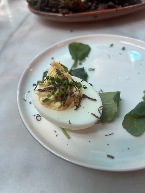 Black Truffle Deviled Eggs