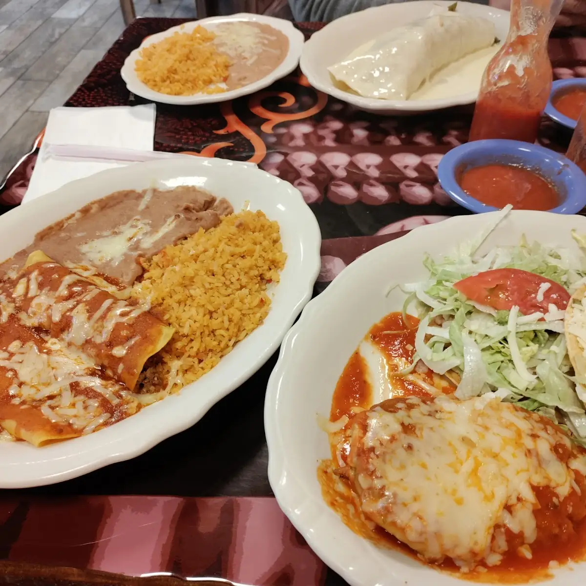 Cheesy Beef Burrito and Rice