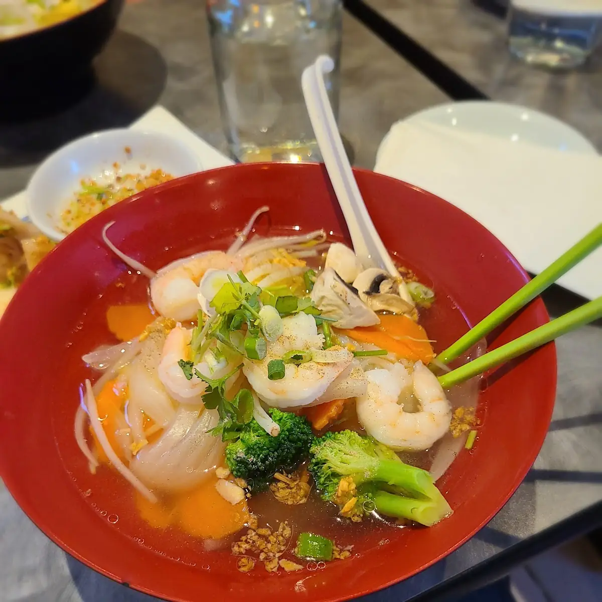 Vegetable Soup with Shrimp