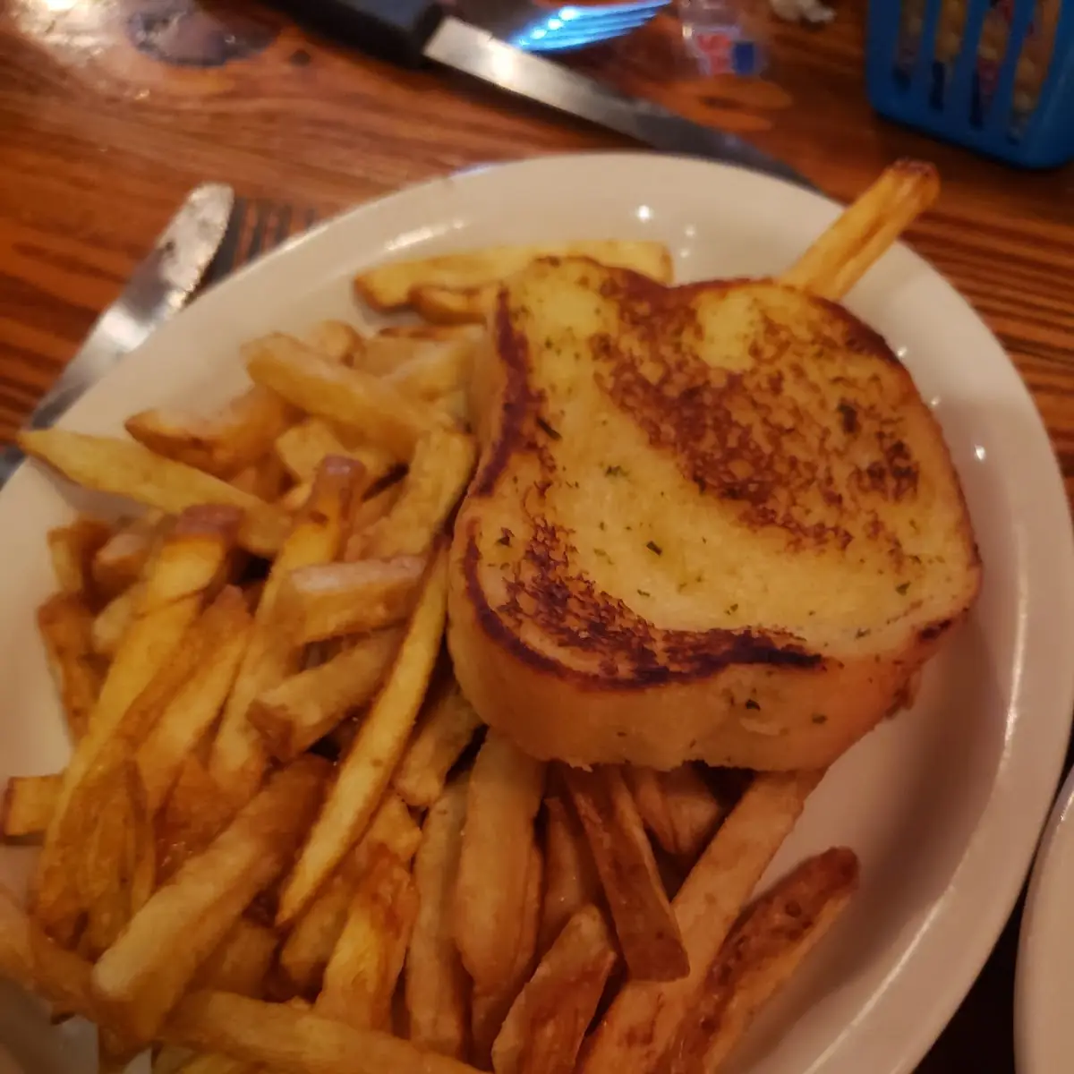 Fries and Garlic Bread