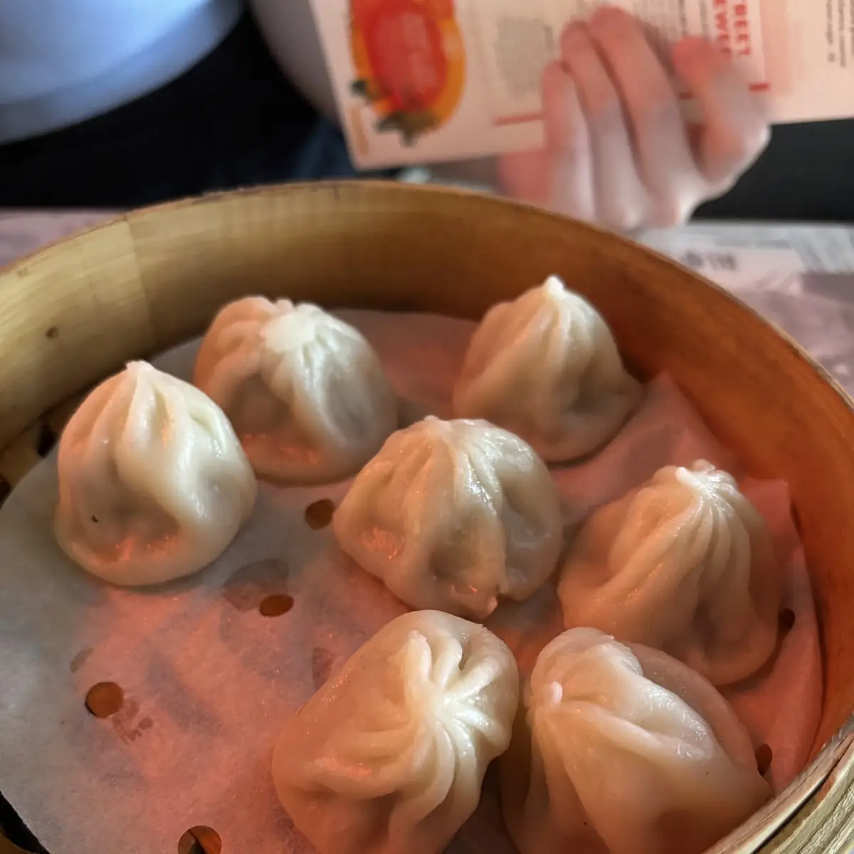 Steamed Soup Dumplings Bamboo Basket