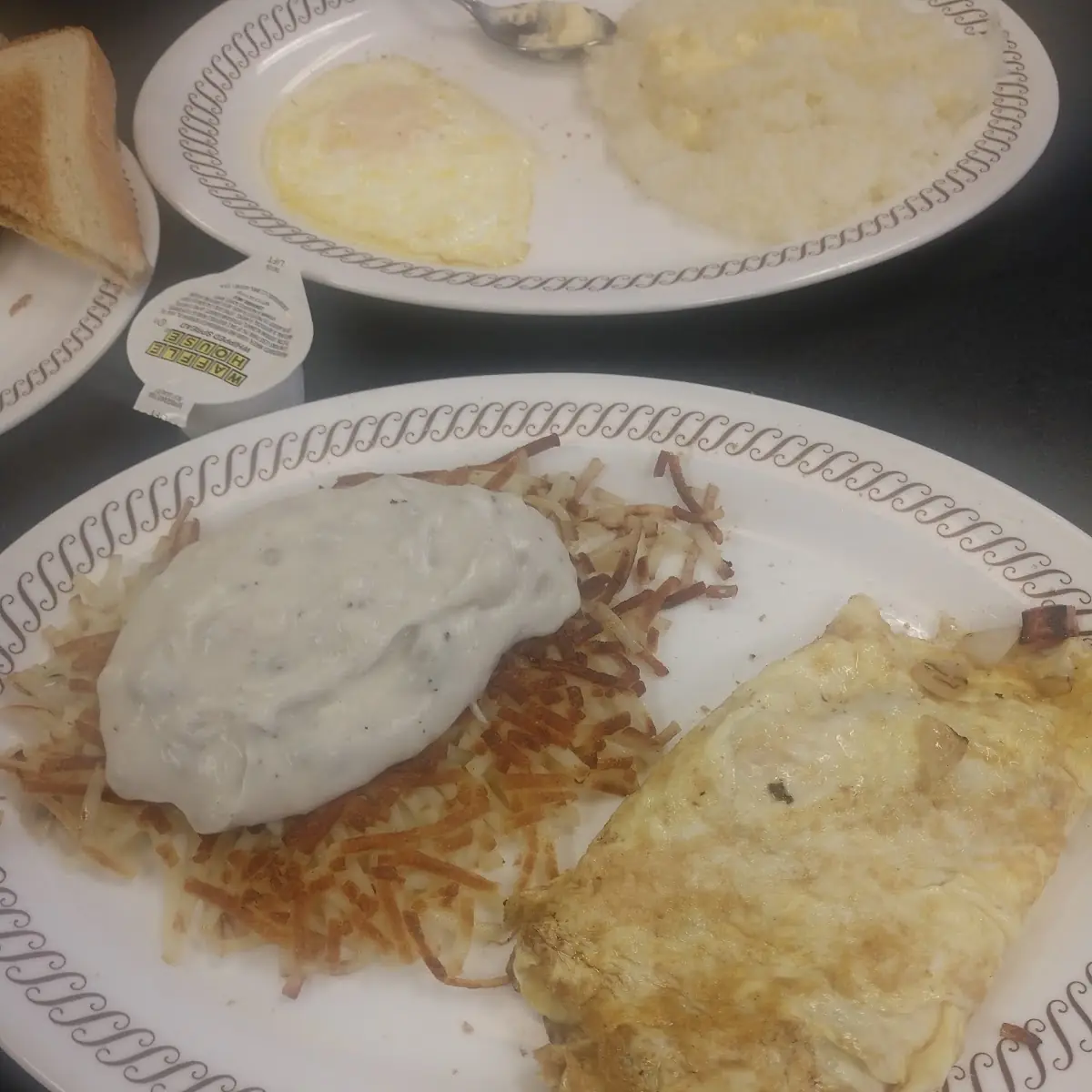 Flat Grill Cheese Onion Omelette