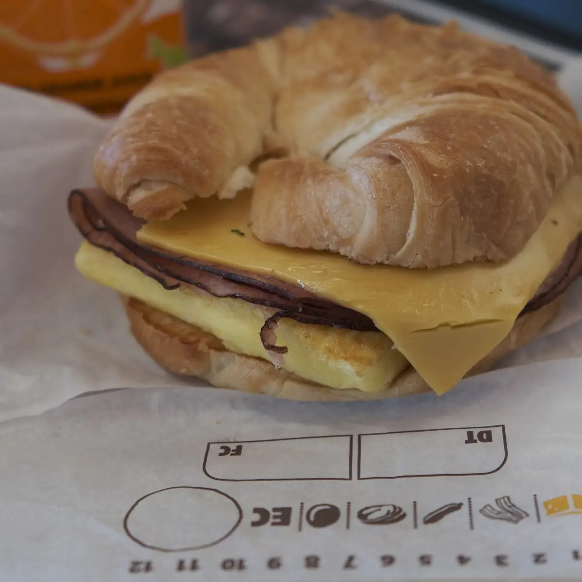 Ham Egg and Cheese Croissant