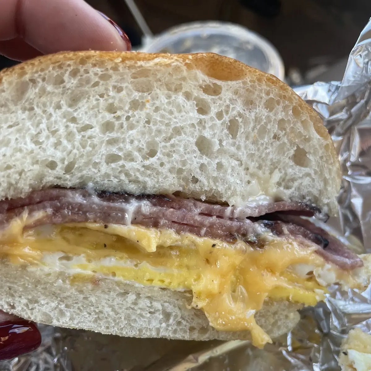 Taylor Ham Egg and Cheese Sandwich