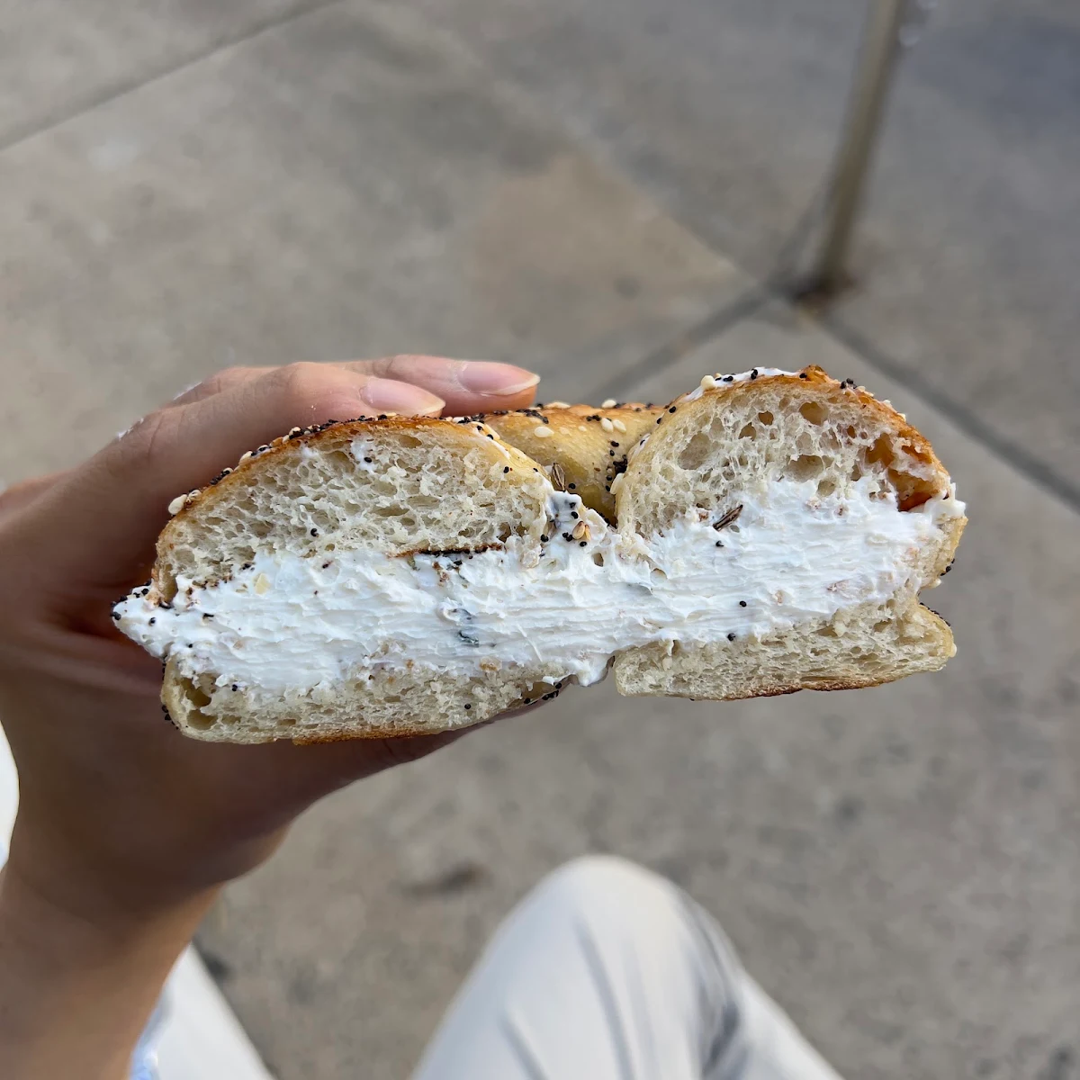 Toasted Cheese Bagel with Cream Cheese
