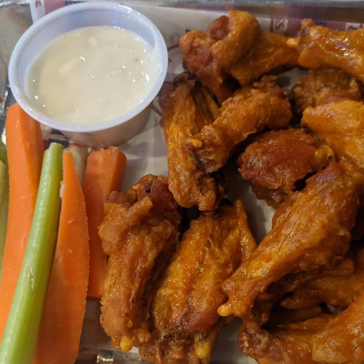 Hot Wings with Blue Cheese Dip