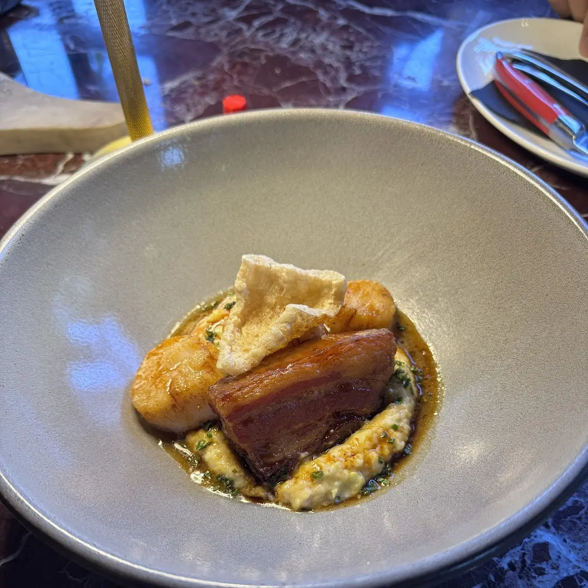 Pork Belly and Scallops