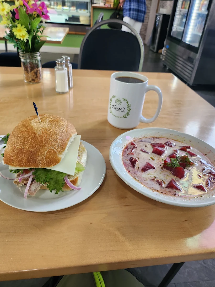 Roast Turkey Sandwich and Borscht, Kerri's Cafe and Bakery Inc.