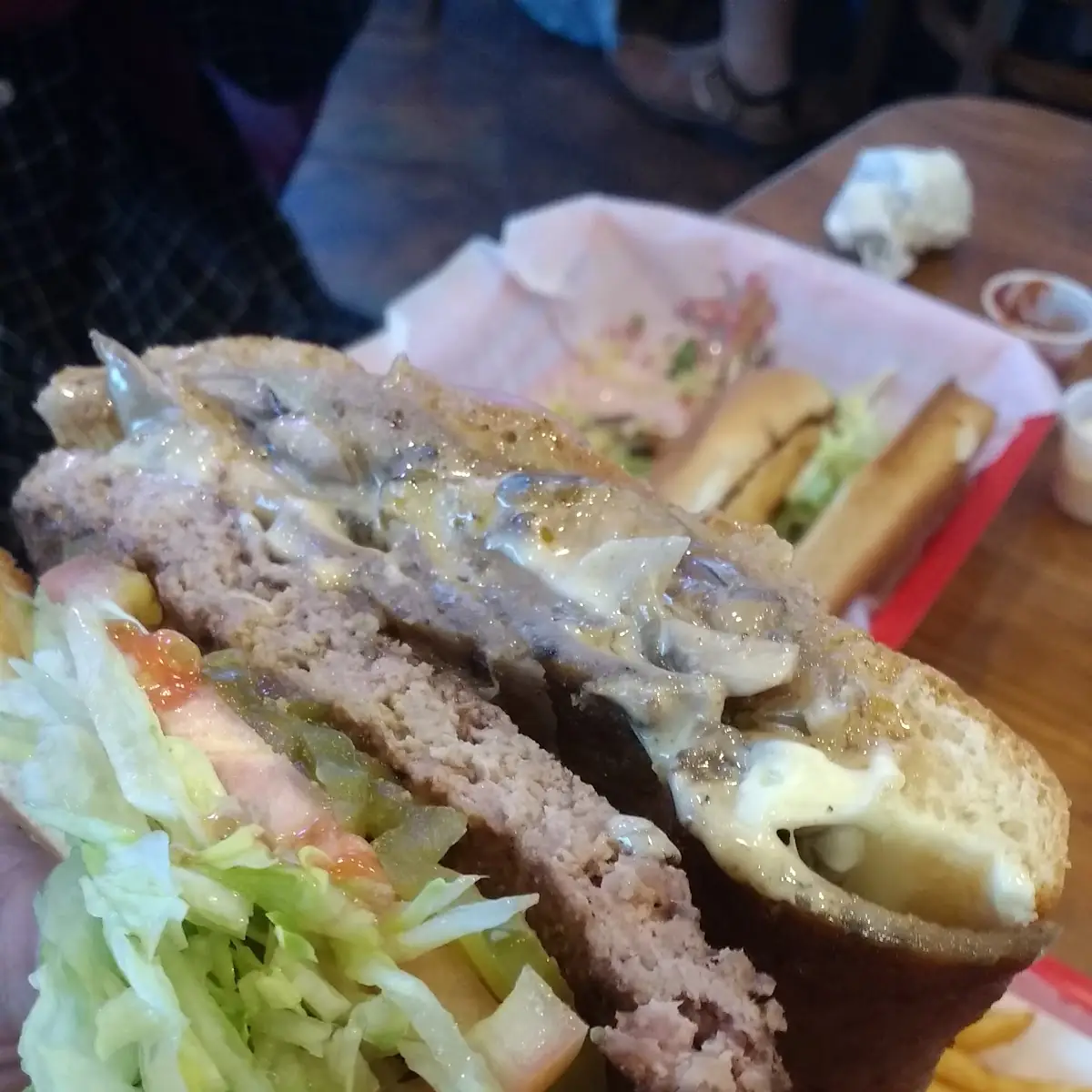 Mushroom Swiss Burger