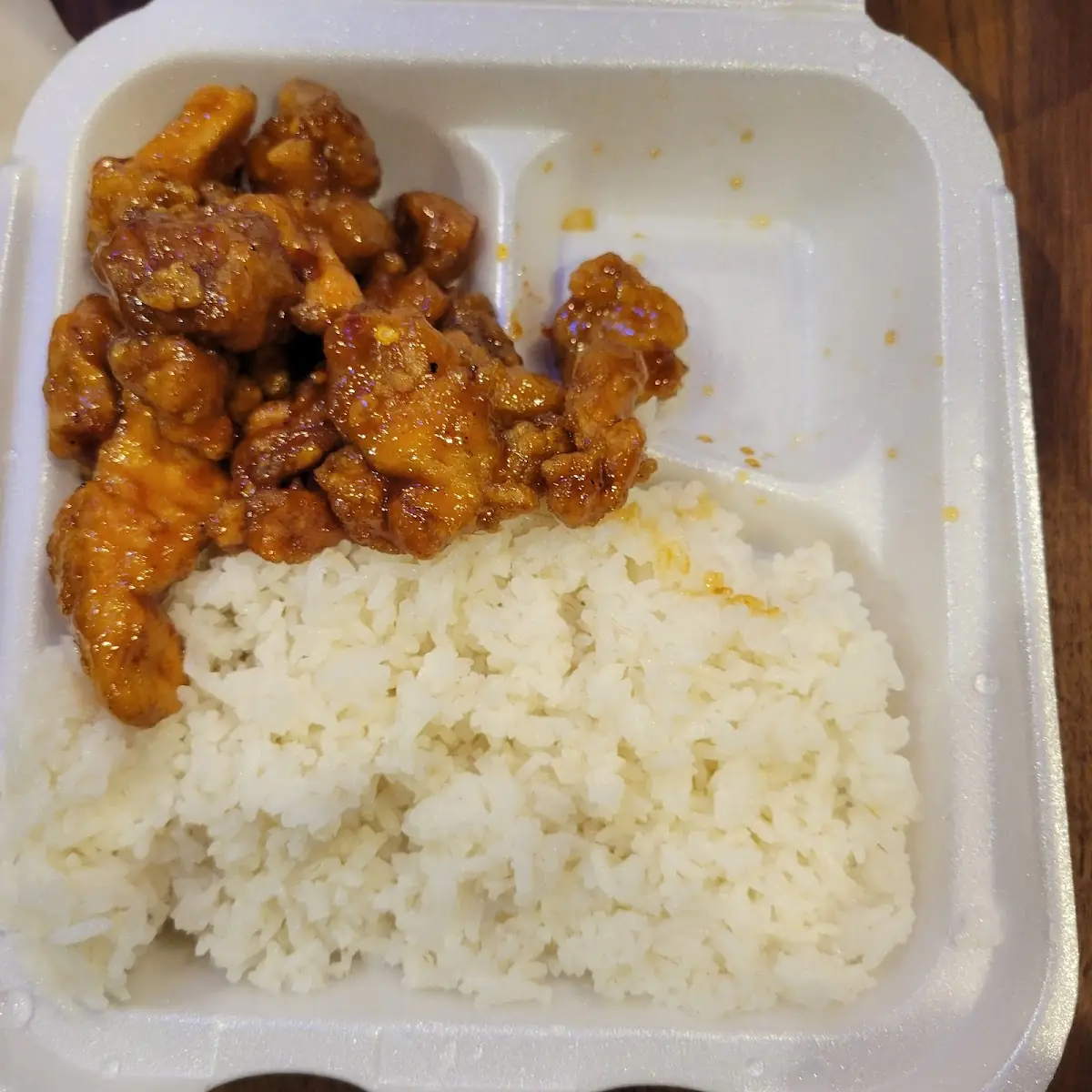 Orange Chicken and White Rice