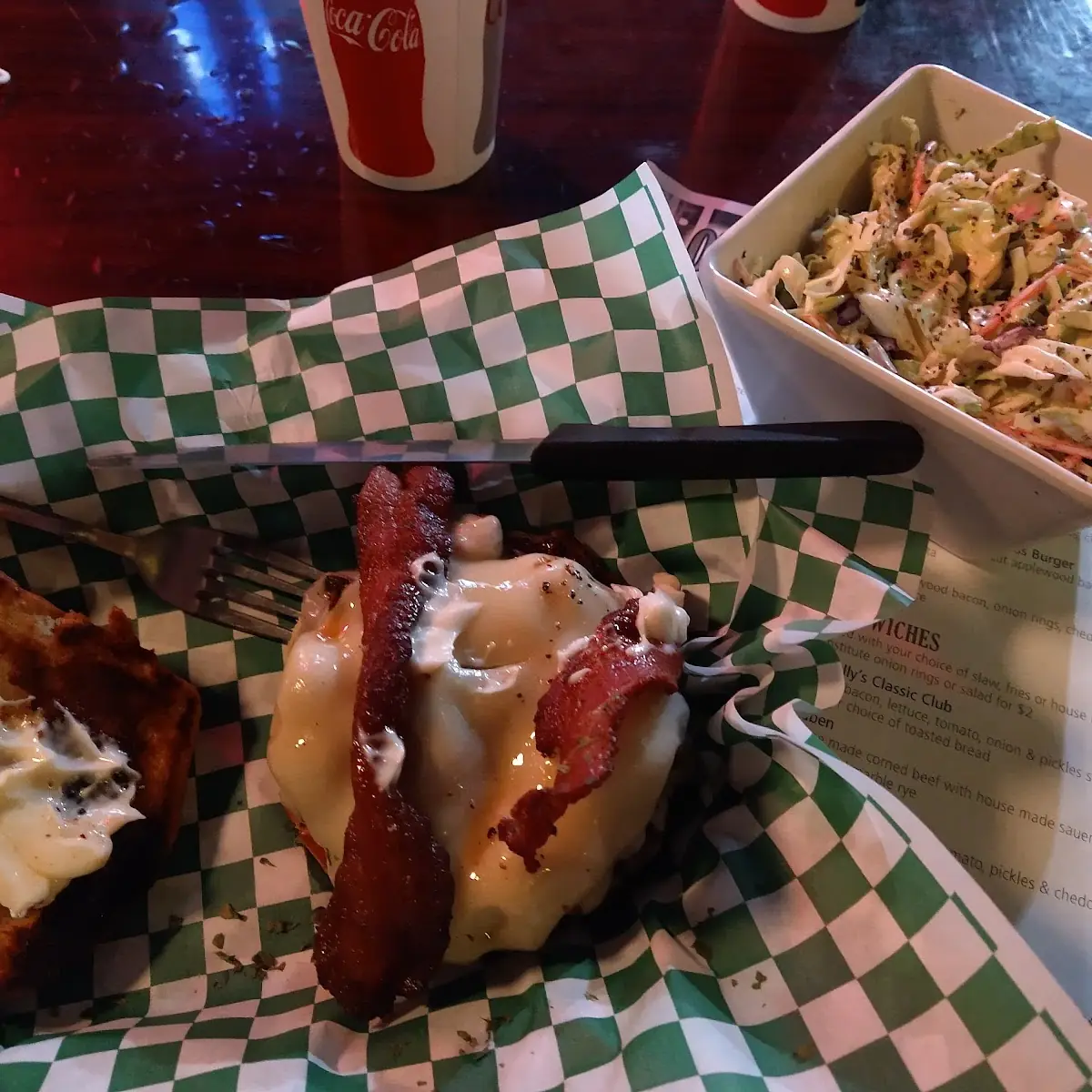 Mushroom Swiss Burger w Bacon