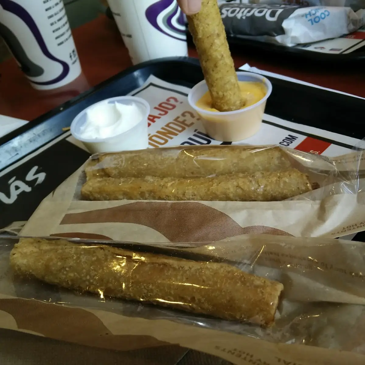 Rolled Chicken Tacos Con