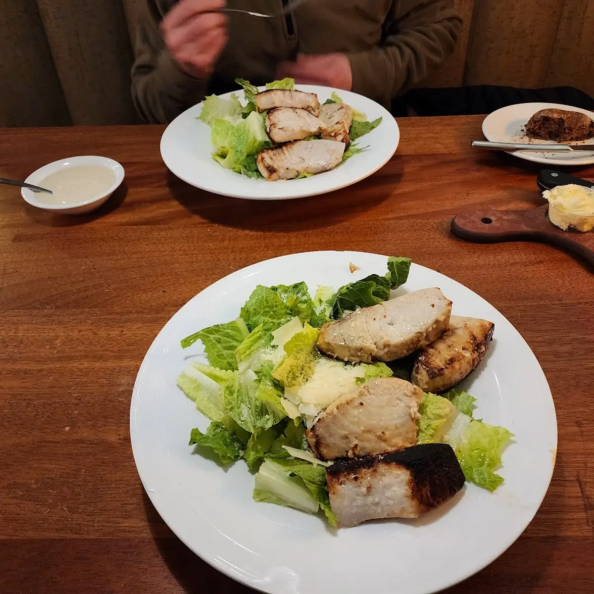 Caesar Salad with Grilled Salmon