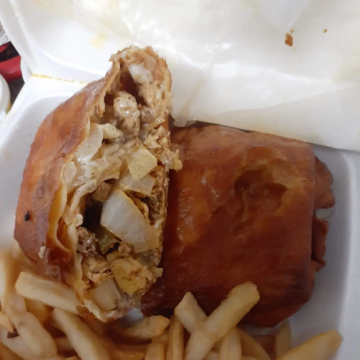 Deep Fried Chicken and Steak Philly Cheese Steak