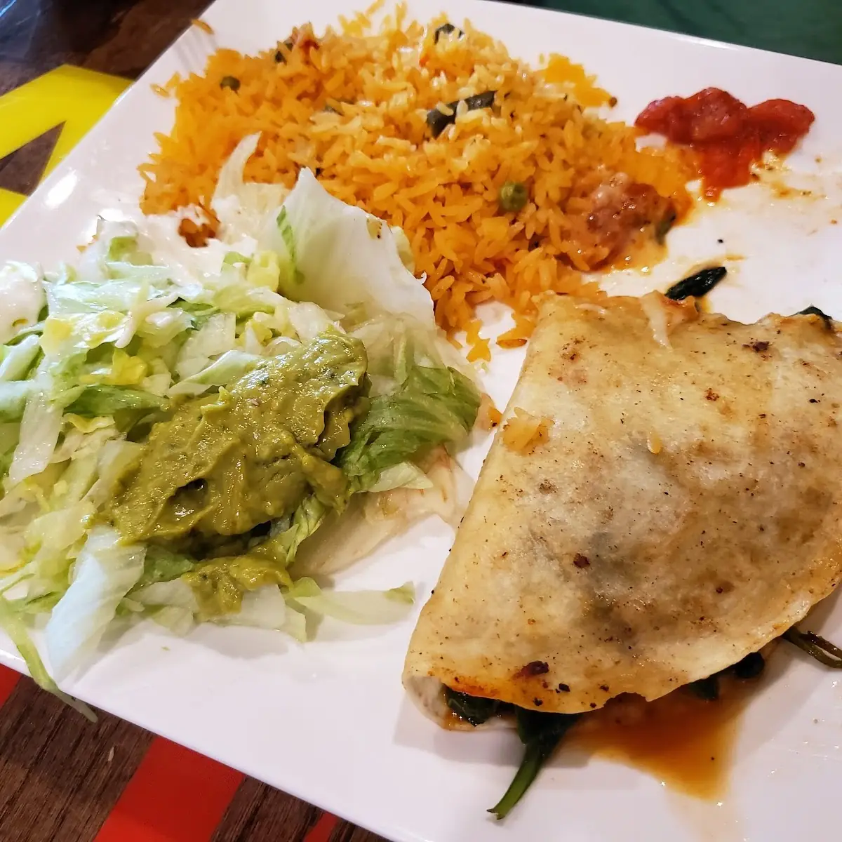 Spinach Quesadilla Rellena