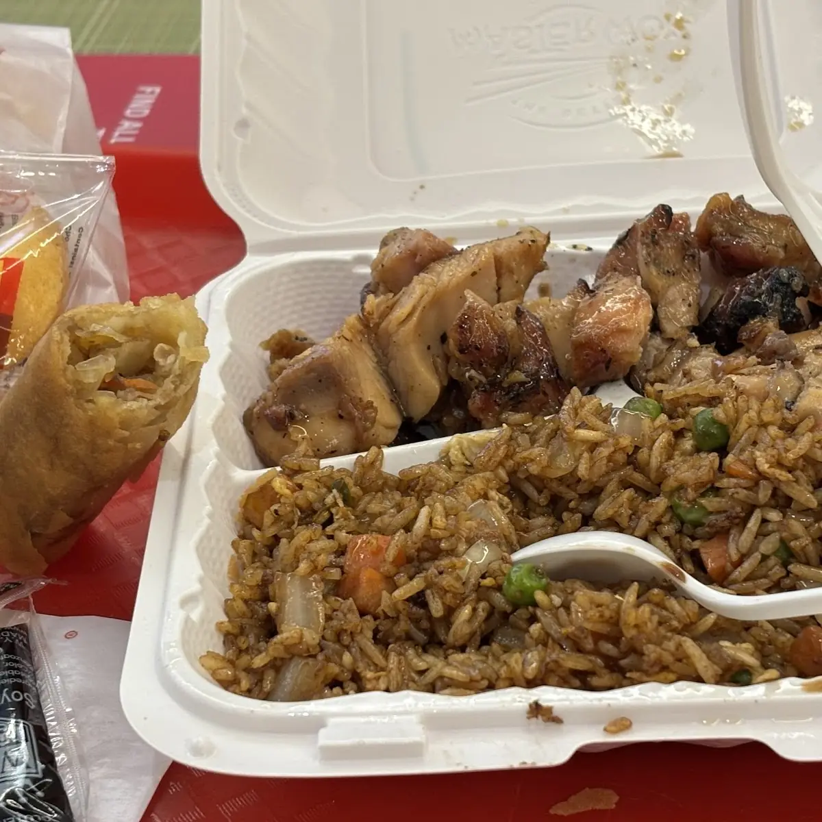 Vegetable Fried Rice Chicken BBQ
