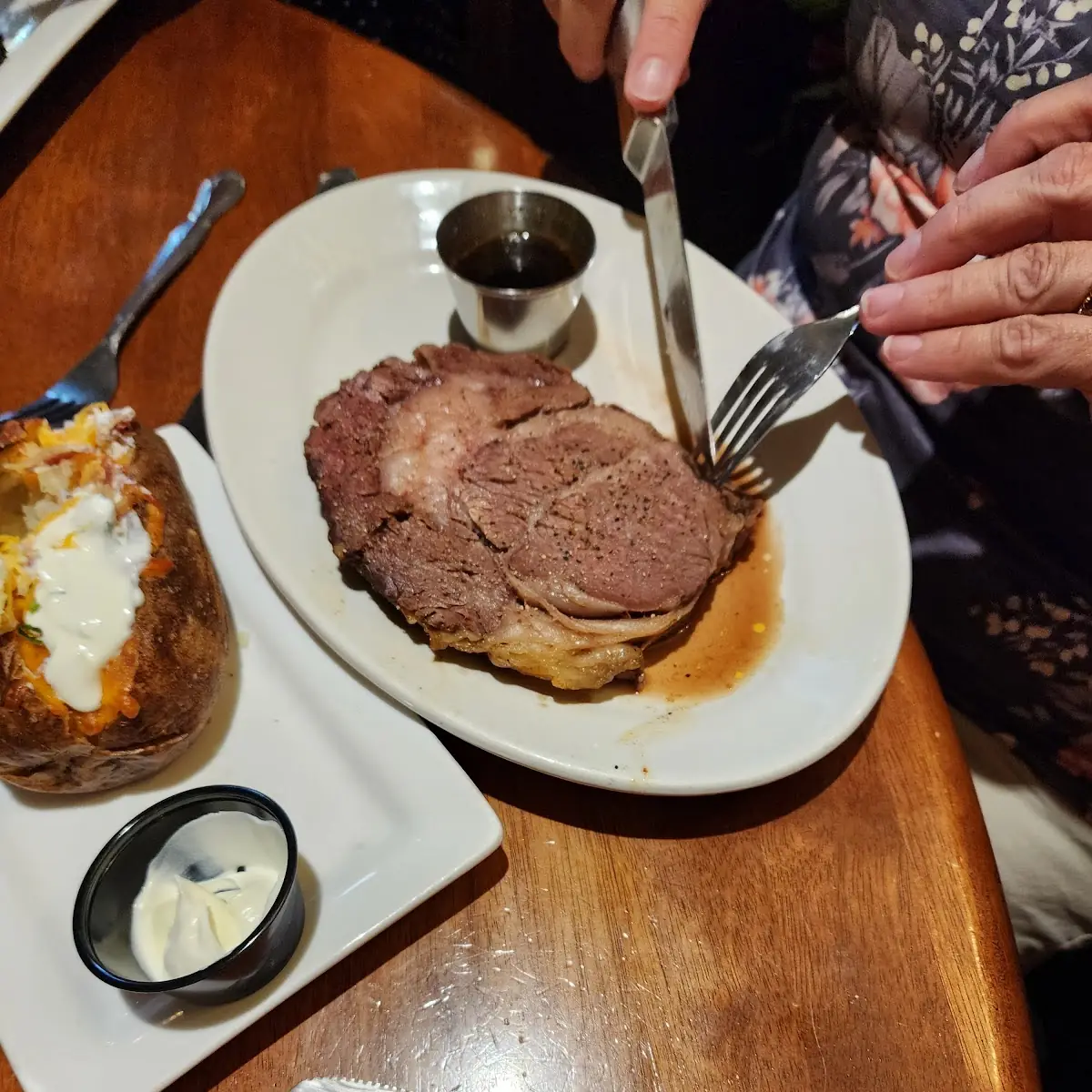 Prime Rib and Loaded Baked Potato