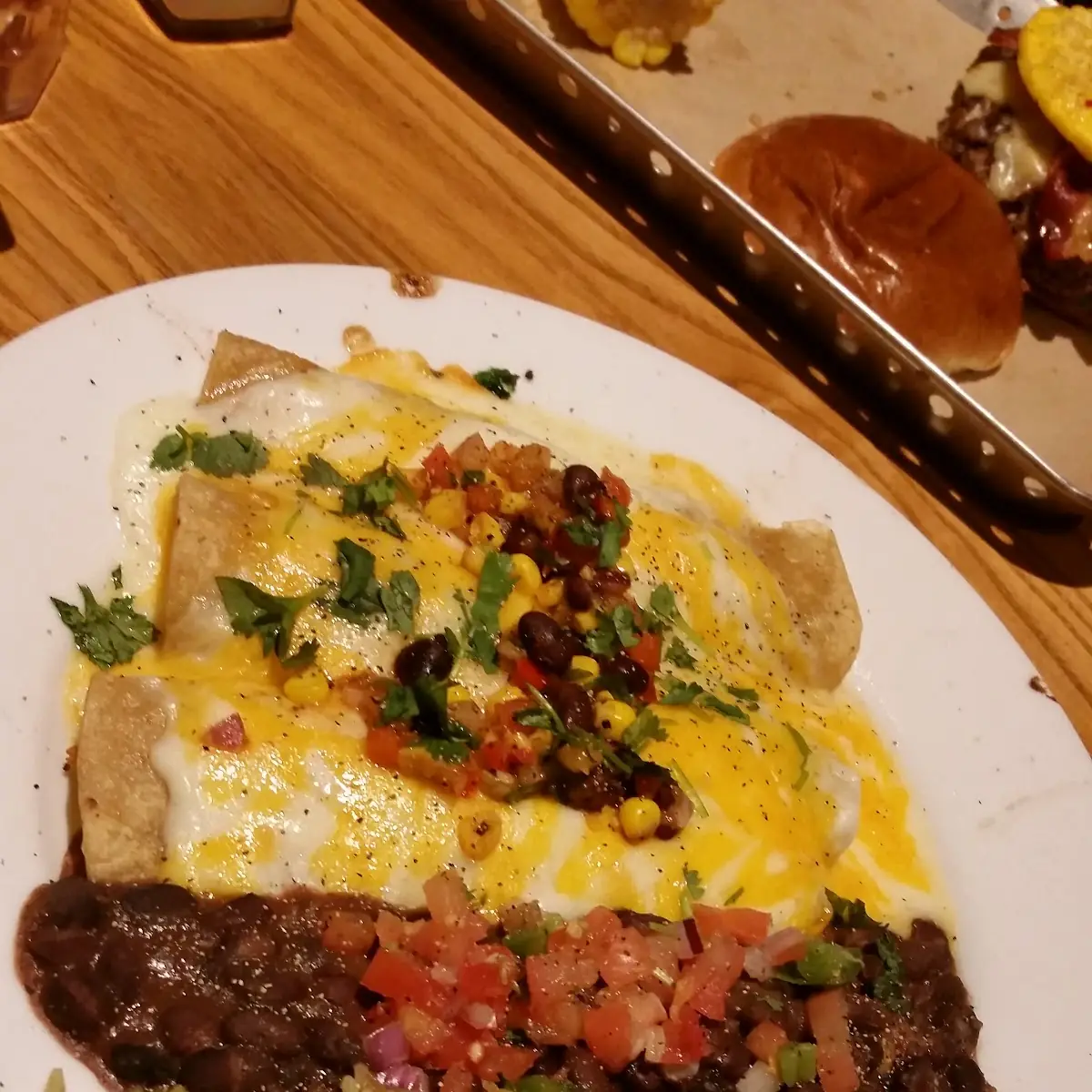 Chicken Enchiladas Black Beans and Rice