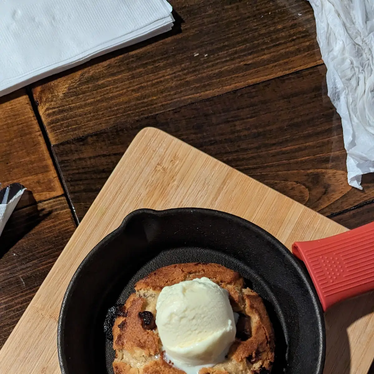 Chocolate Chip Cookie a La Mode