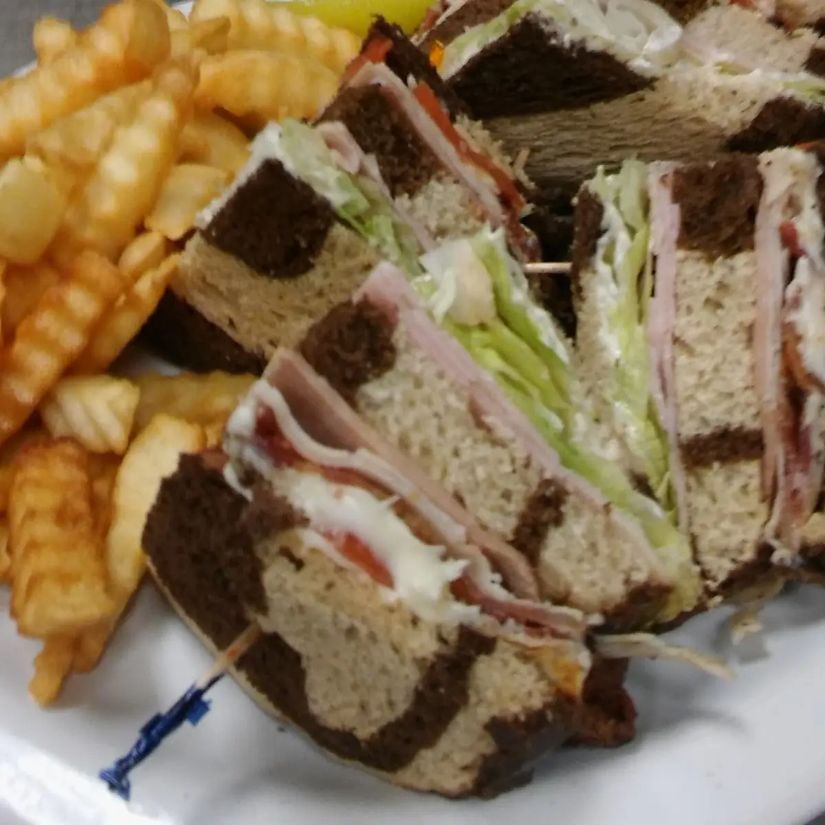 Club Sandwich on Rye Bread
