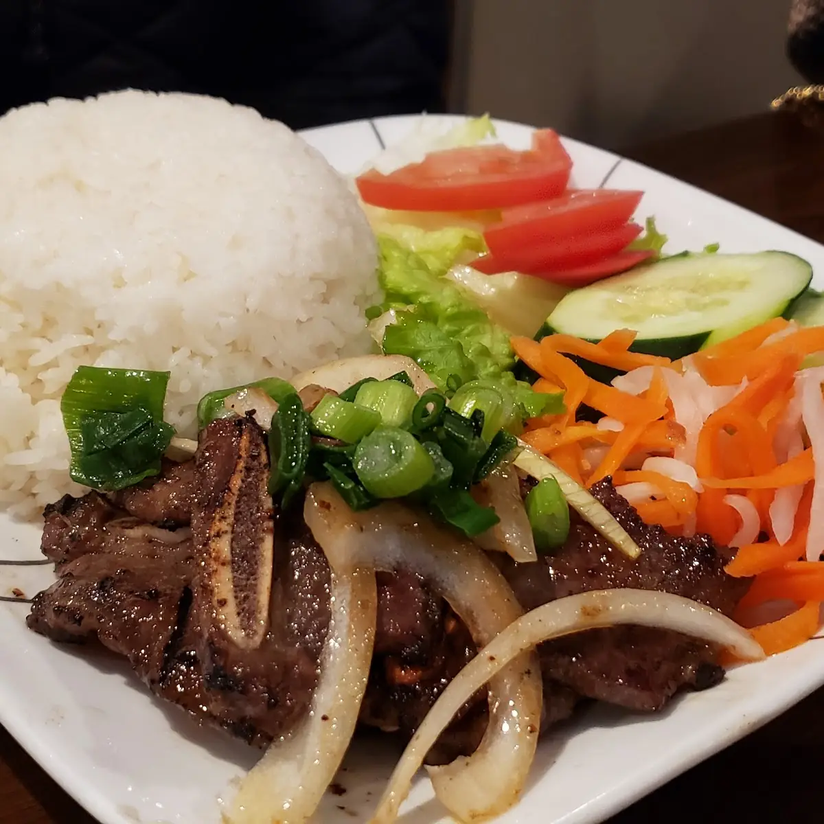 White Rice with Grilled BBQ Pork