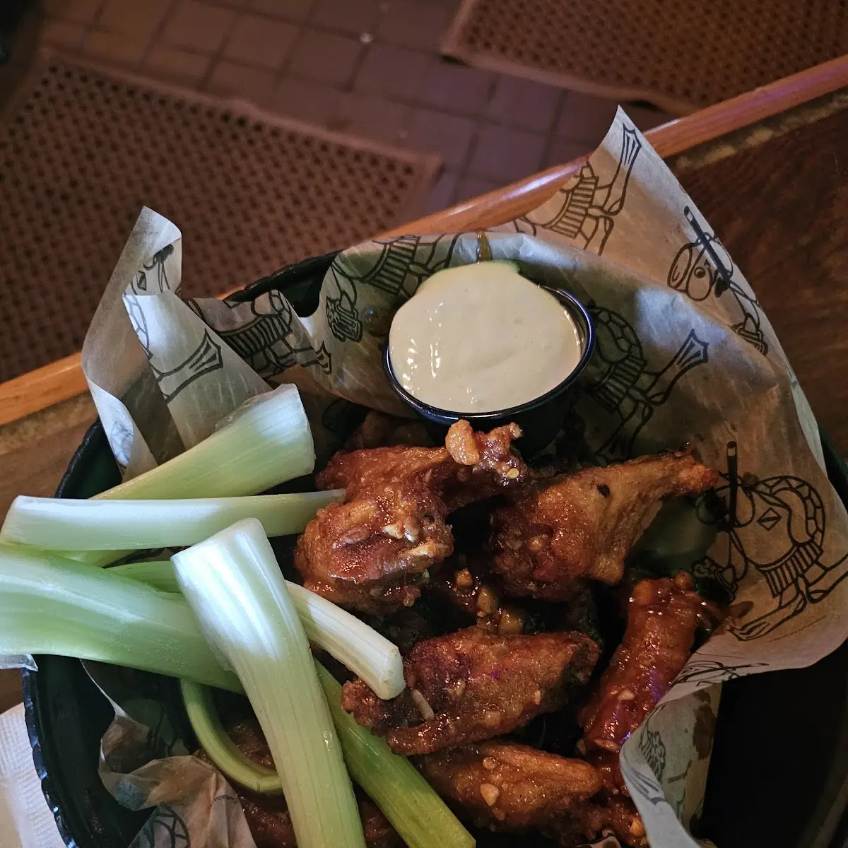 Buffalo Chicken Wings with Celery