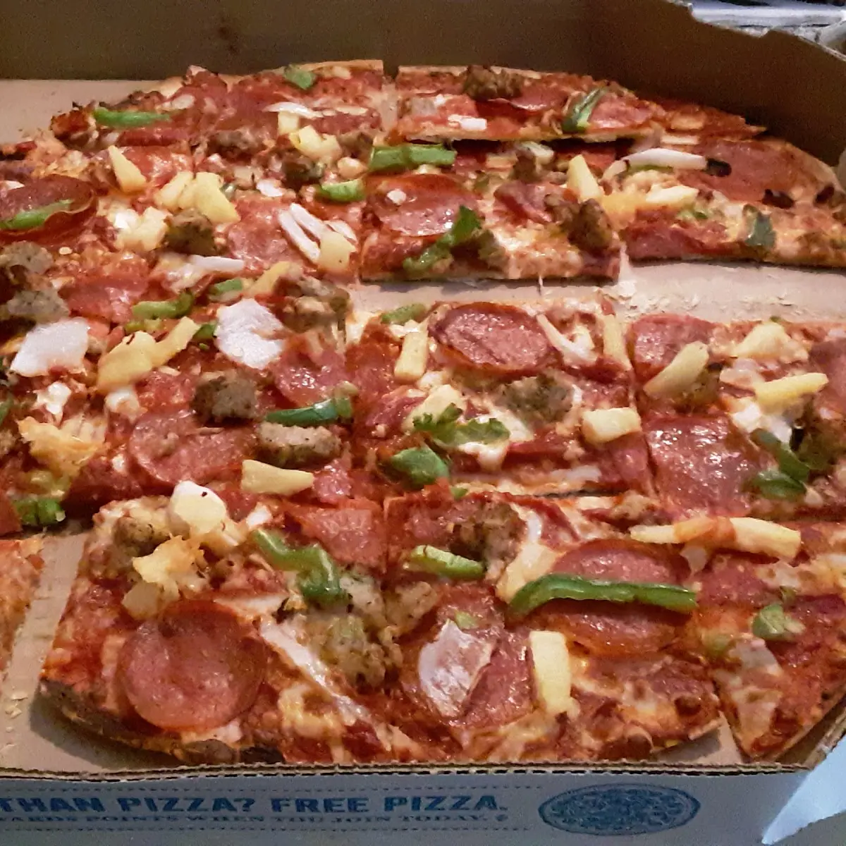 Large 5-Topping Thin Crust Pizza