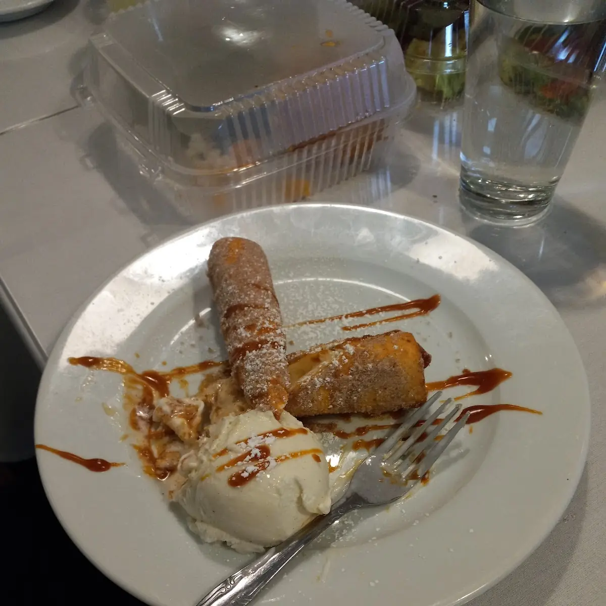 Fried Cheese Cake with Ice Cream