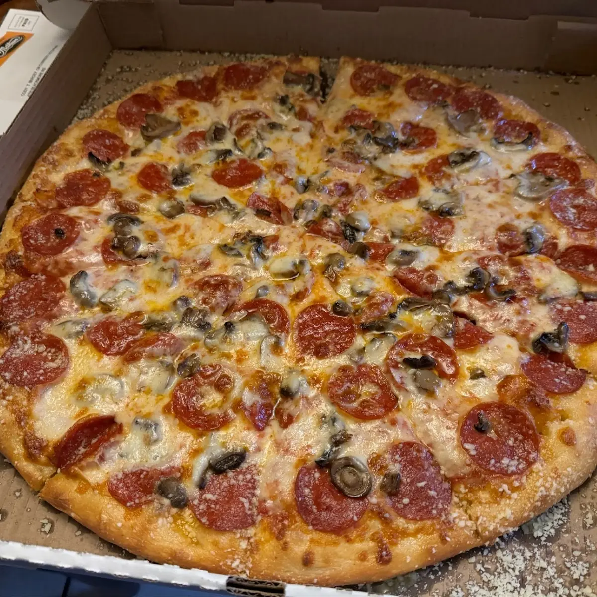 Pepperoni and Mushroom Pizza