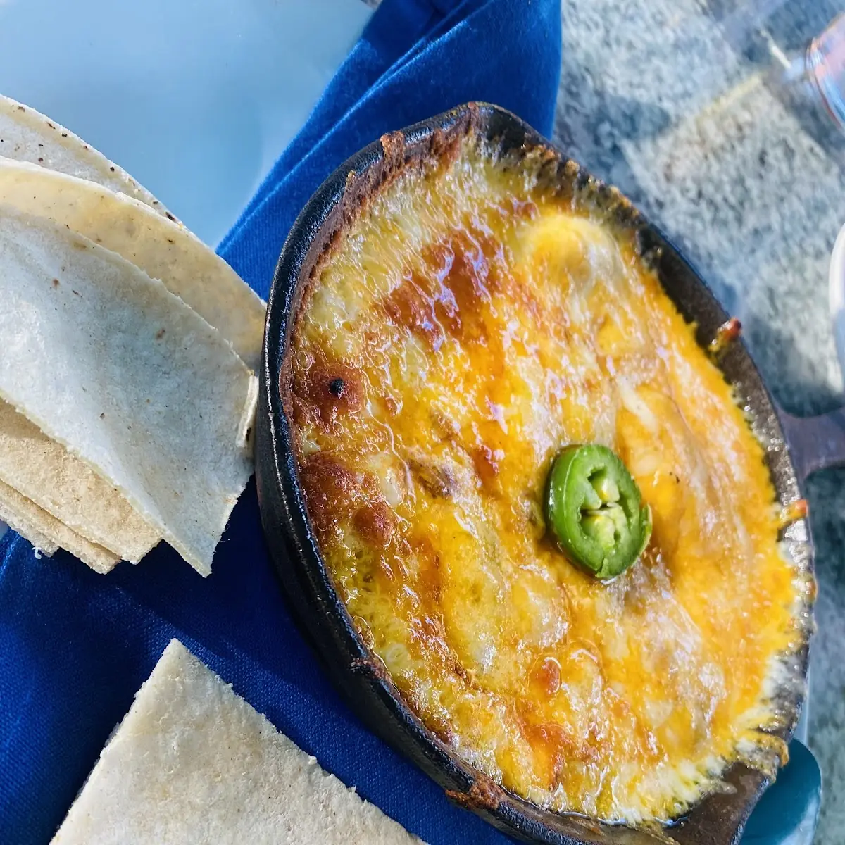 Queso Fundido with Chorizo & Poblano