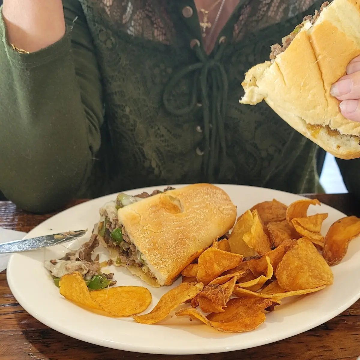 Philly Cheesesteak and Chips