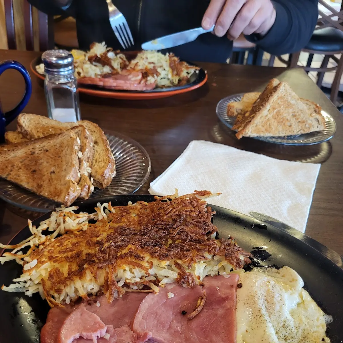 2-Eggs Ham Hash Browns Toast