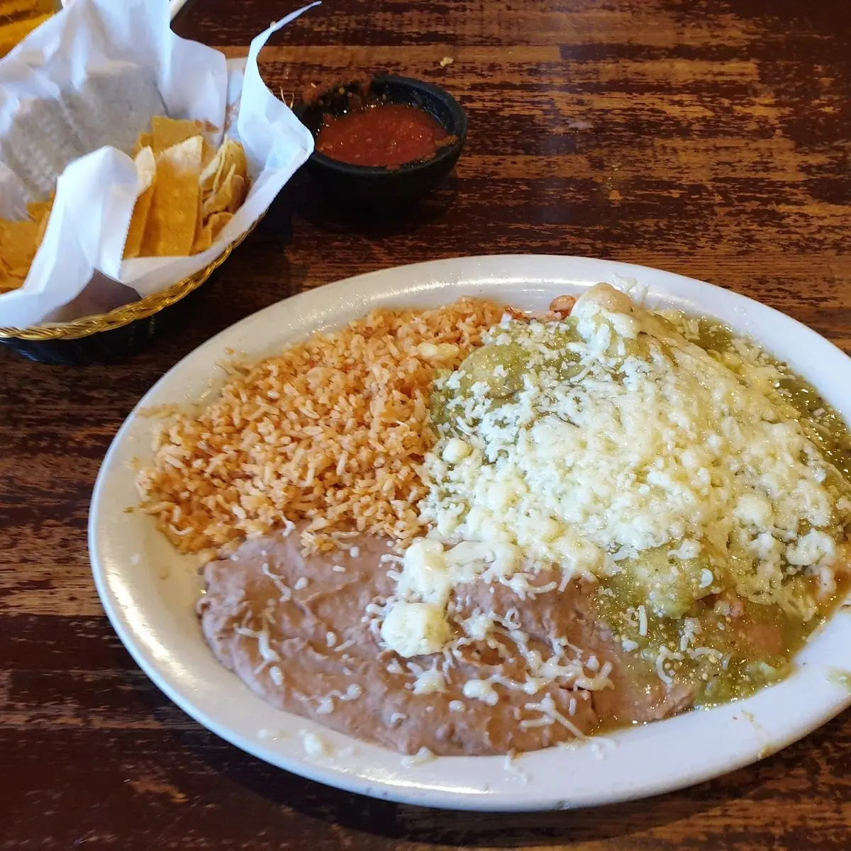 Shrimp Enchiladas with Rice Beans
