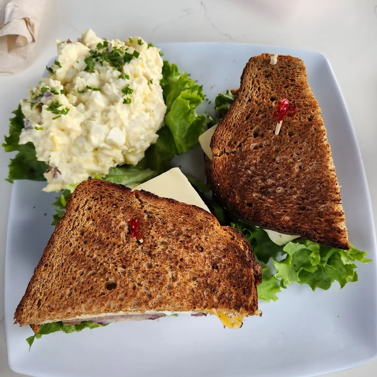 Roast Beef Sandwich and Potato Salad