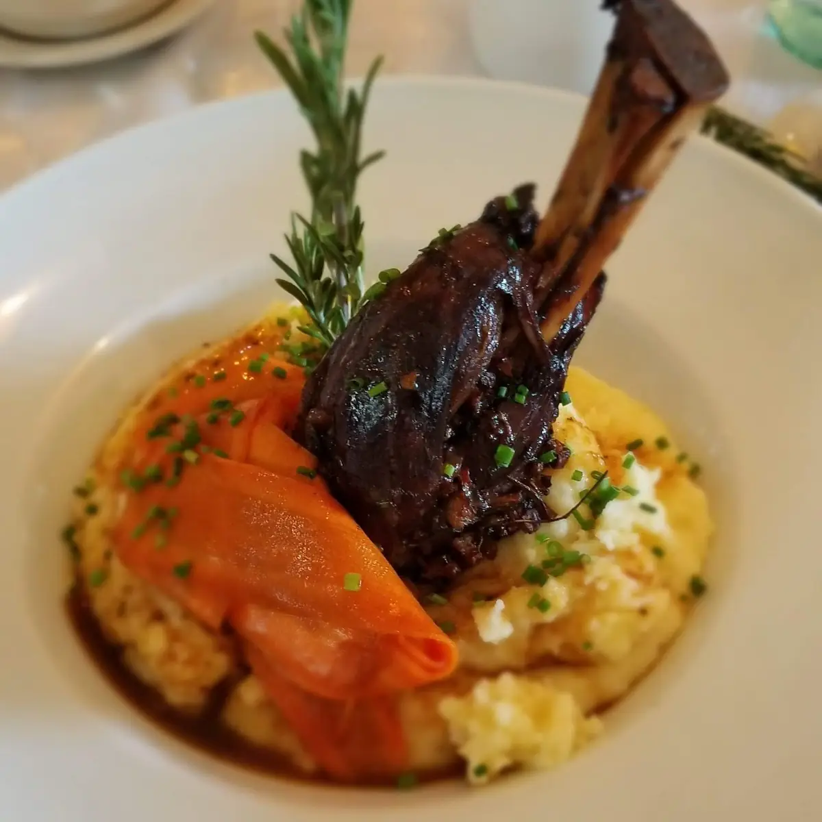 Lamb Shank with Mashed Potatoes and Rosemary