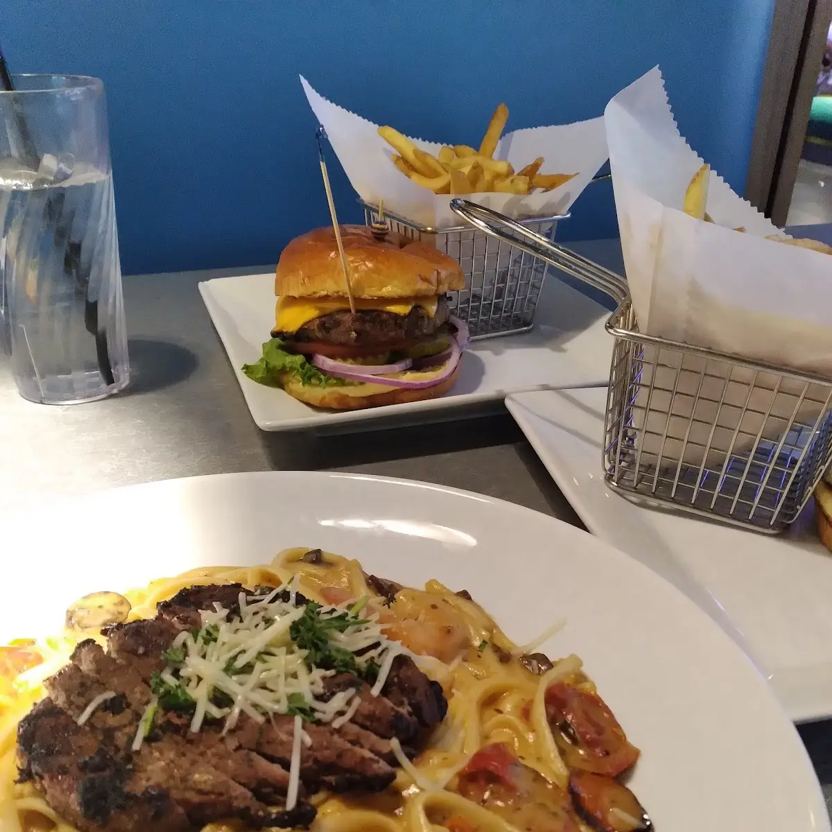 Bistro Steak & Shrimp Alfredo Linguine