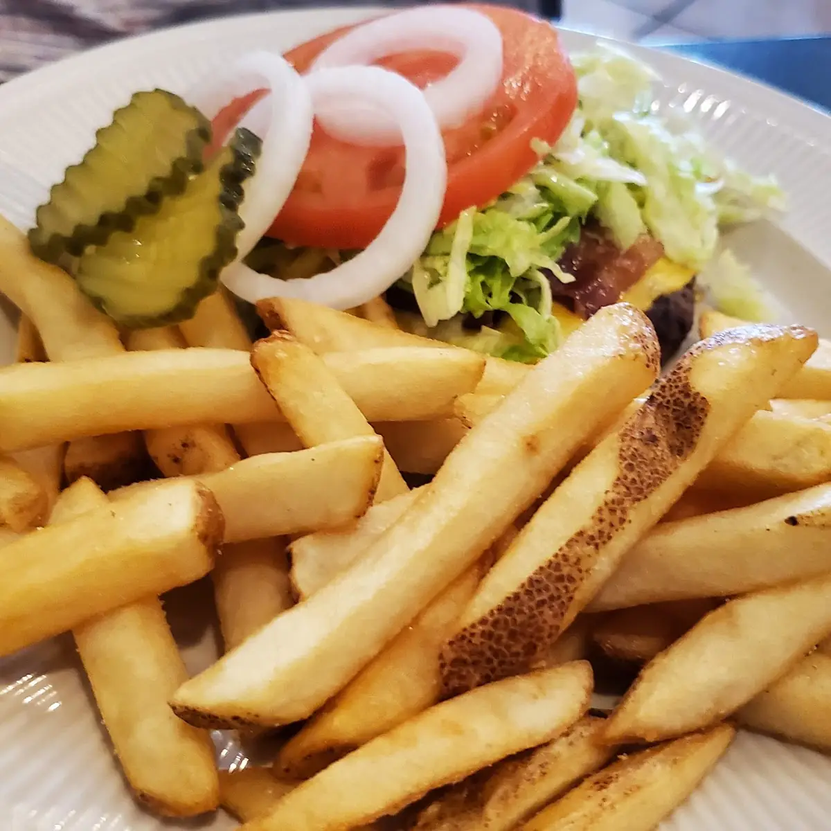 Bacon Cheeseburger and Fries